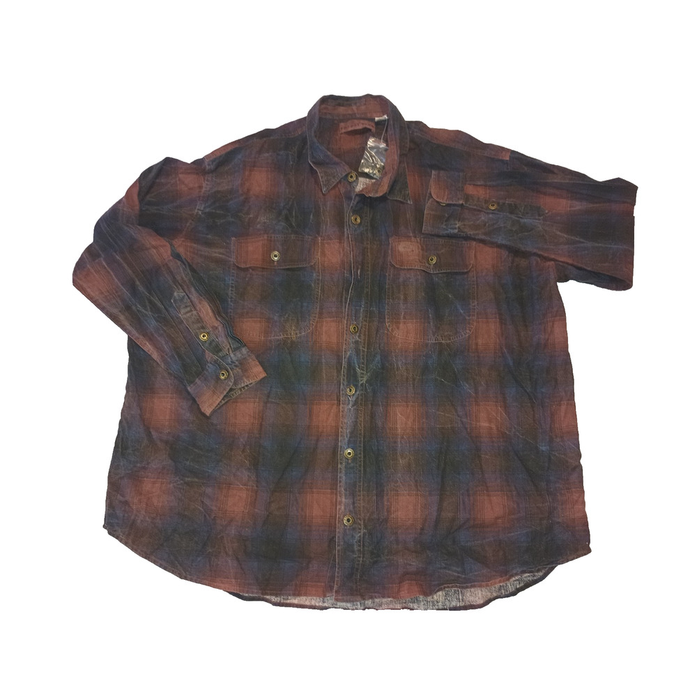 FRYDAY CLUB Men’s Red And Blue Long Sleeve Shirt Size 4XLB M001